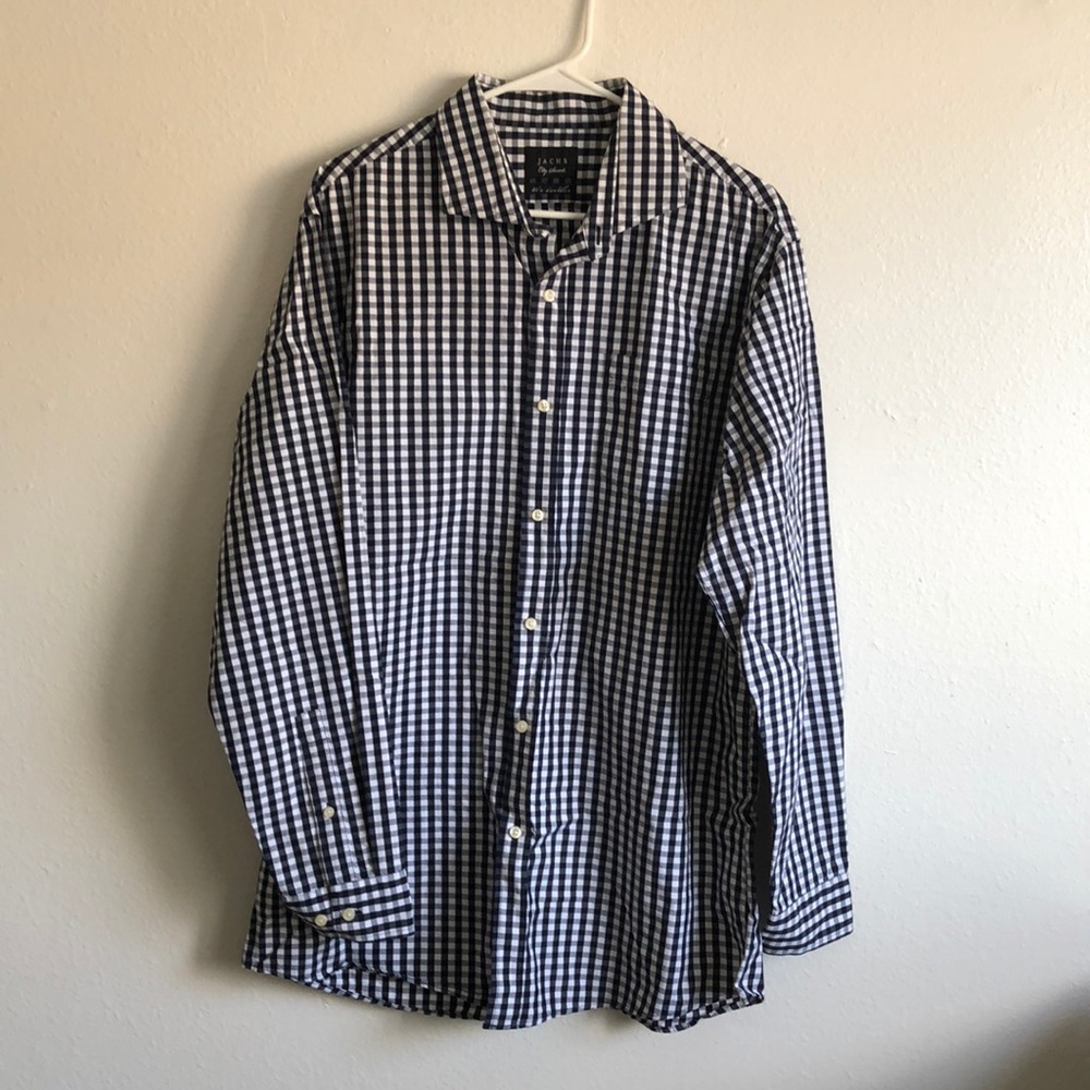 COPY - Black and white gingham dress shirt